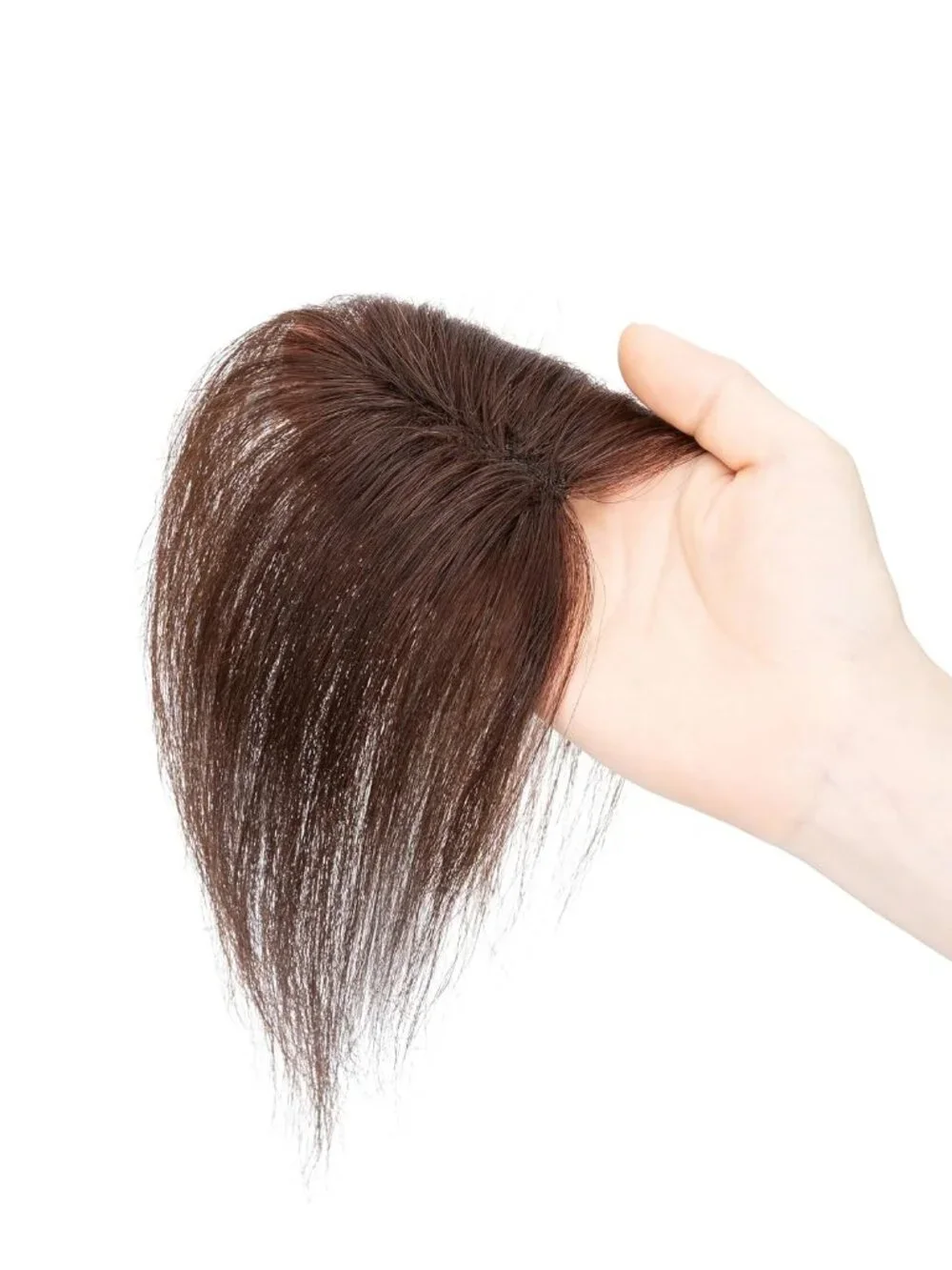 3 - S-Noilite Dark Chocolate Brown Human Hair Toppers 8